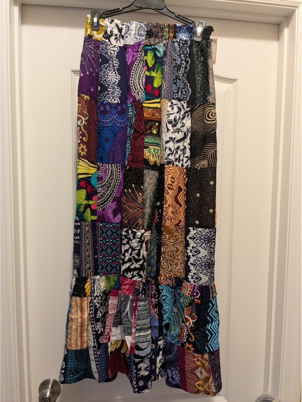 NWT Kathmandu Imports One Size Pull On Ruffle Bottom Patchwork Pants Kantha OOAK